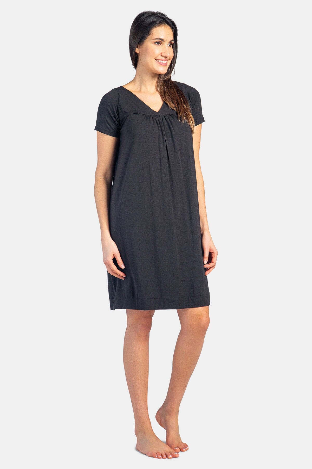 Women's Short Sleeve EcoFabric™ Nightgown - Relaxed Fit Womens>Sleepwear>Nightgown Fishers Finery 