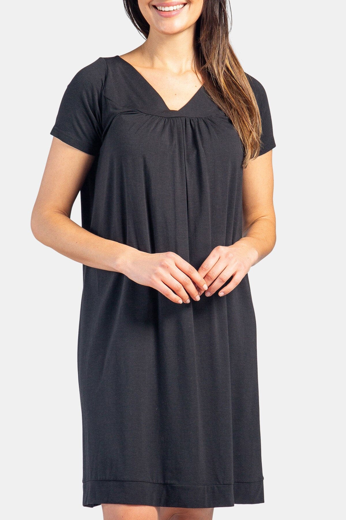 Women's Short Sleeve EcoFabric™ Nightgown - Relaxed Fit Womens>Sleepwear>Nightgown Fishers Finery 