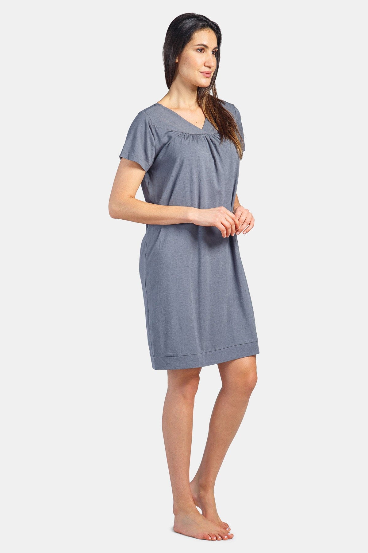 Women's Short Sleeve EcoFabric™ Nightgown - Relaxed Fit Womens>Sleepwear>Nightgown Fishers Finery 