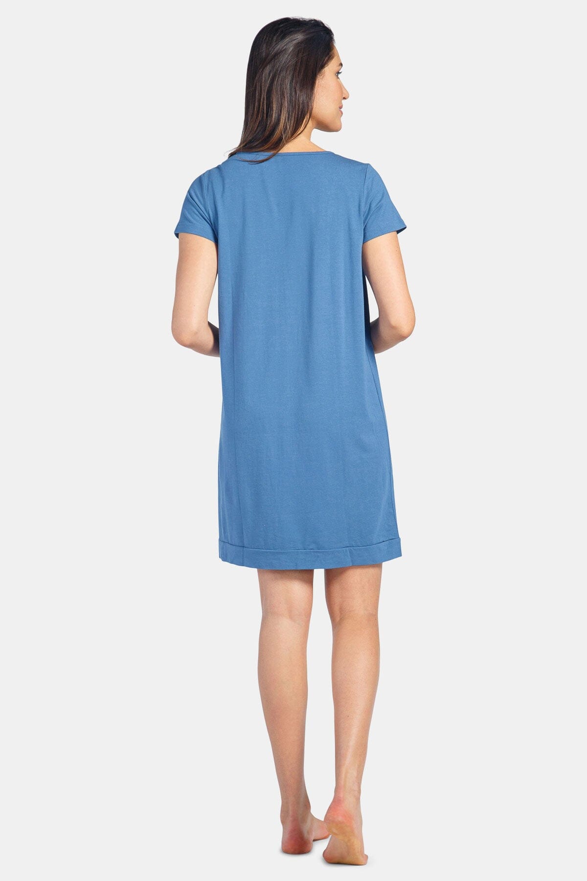 Women's Short Sleeve EcoFabric™ Nightgown - Relaxed Fit Womens>Sleepwear>Nightgown Fishers Finery 