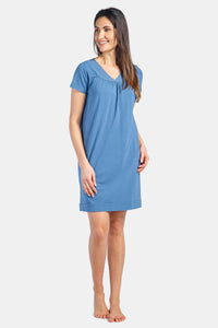 Women's Short Sleeve EcoFabric™ Nightgown - Relaxed Fit Womens>Sleepwear>Nightgown Fishers Finery 