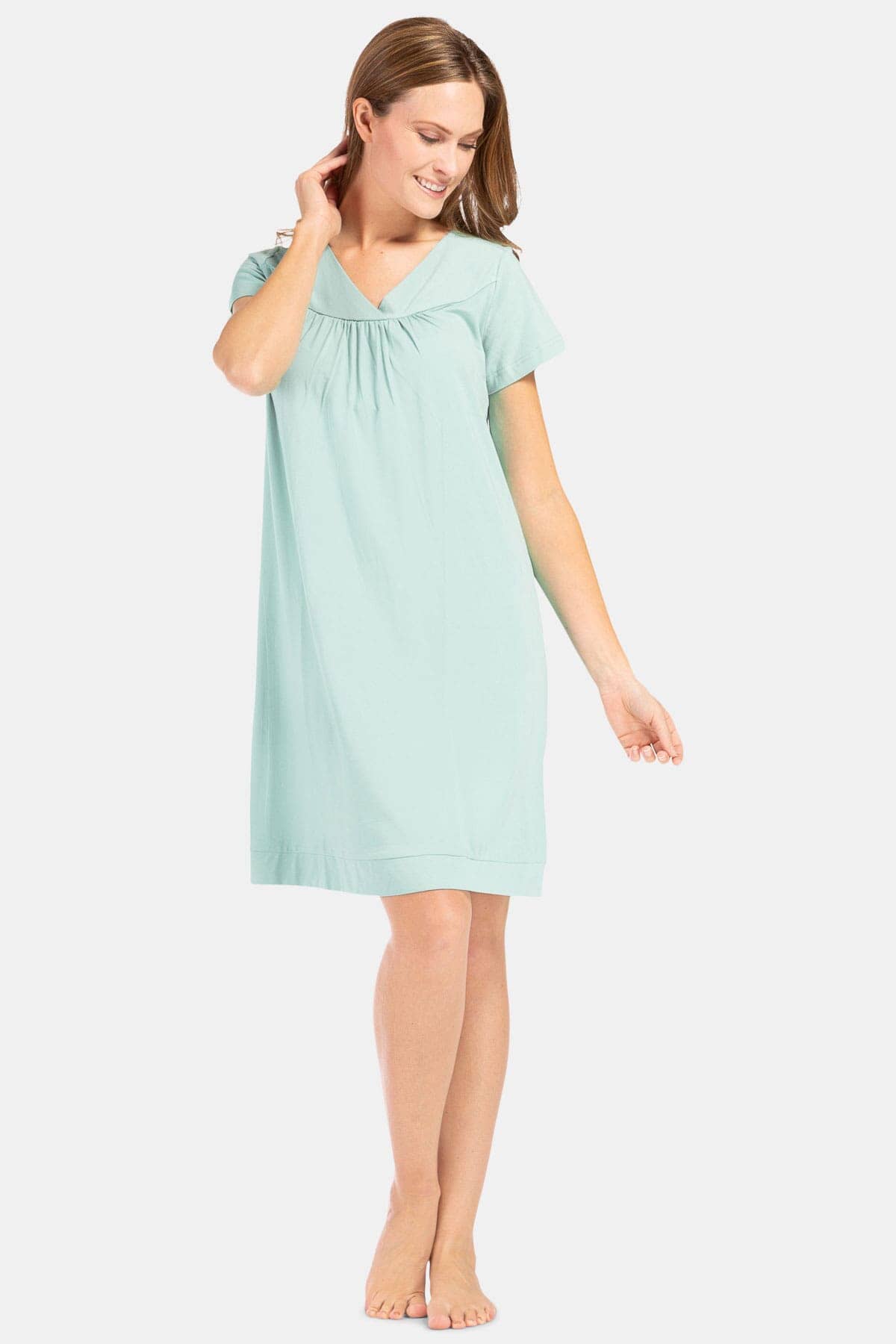 Women's Short Sleeve EcoFabric™ Nightgown - Relaxed Fit Womens>Sleepwear>Nightgown Fishers Finery 