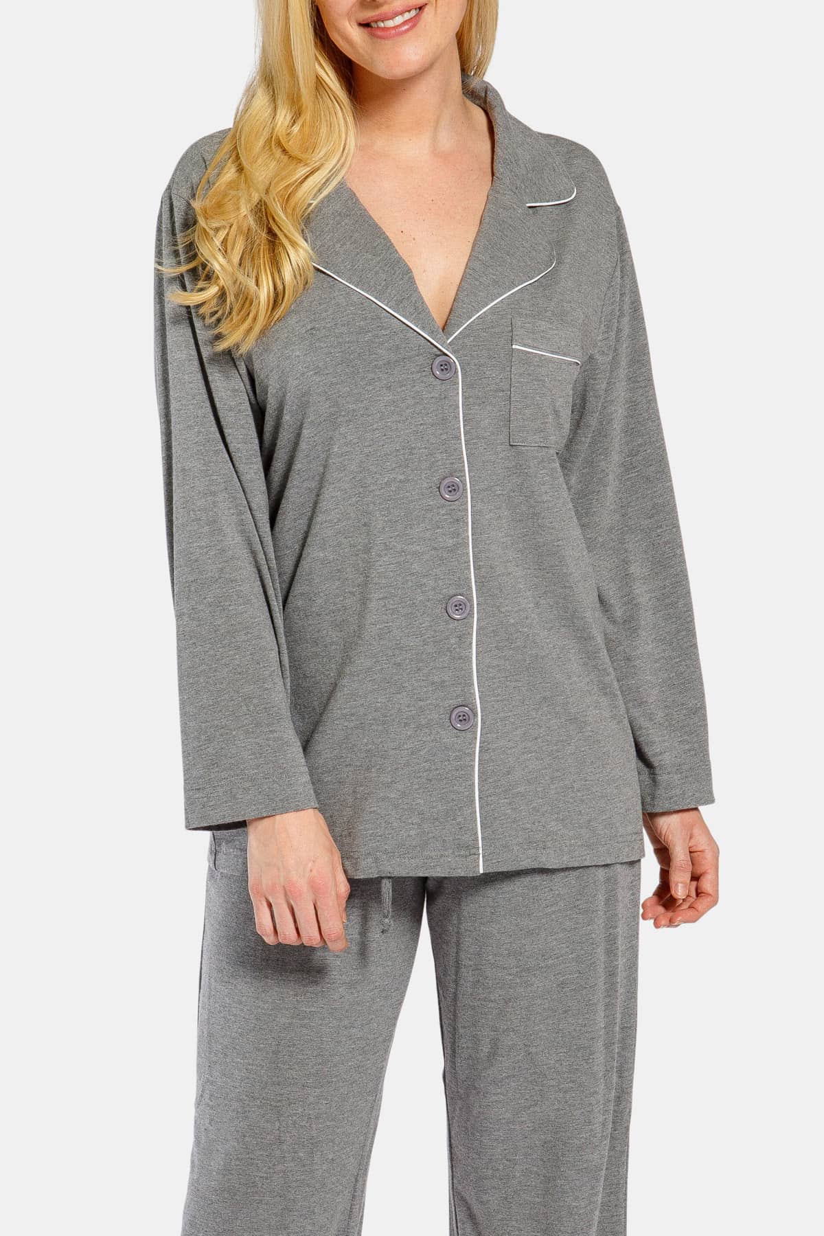 Women's Full Length Jersey Pajama Set with Gift Box Womens>Sleep and Lounge>Pajamas Fishers Finery 