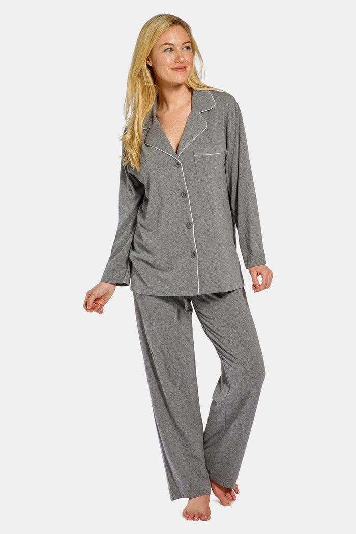 Women's Full Length Jersey Pajama Set with Gift Box Womens>Sleep and Lounge>Pajamas Fishers Finery 