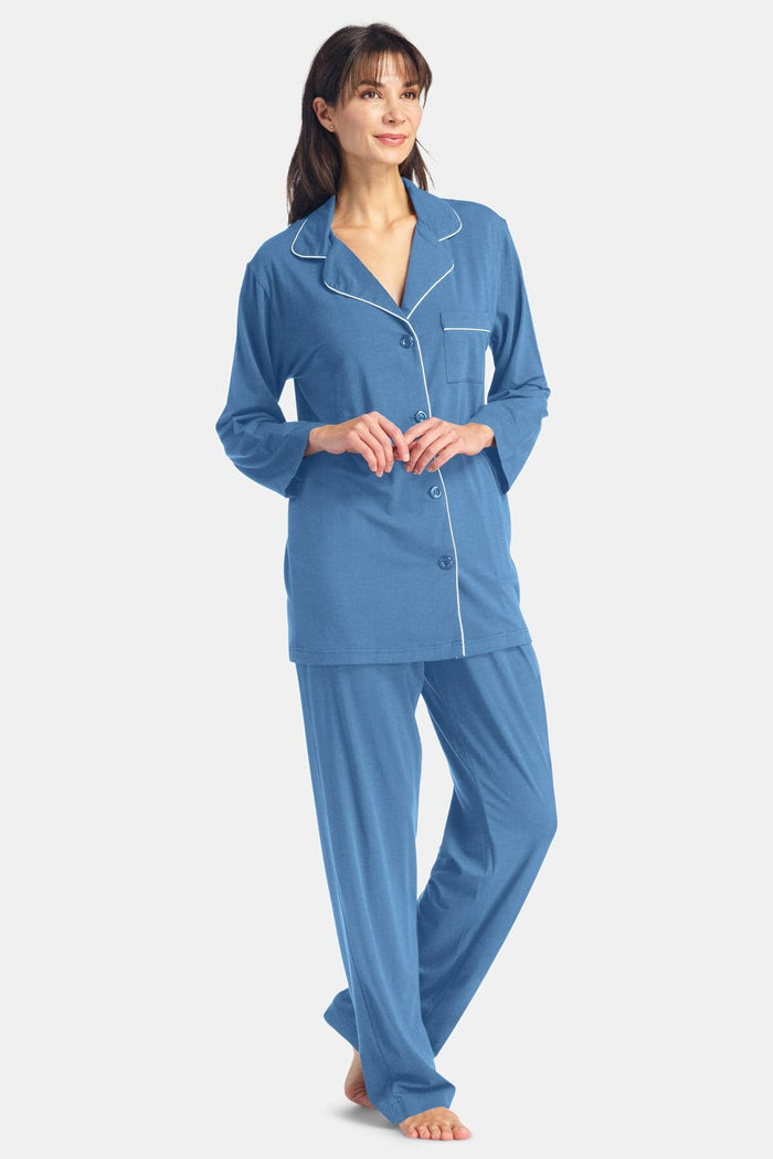 Women's Full Length Jersey Pajama Set with Gift Box Womens>Sleep and Lounge>Pajamas Fishers Finery 