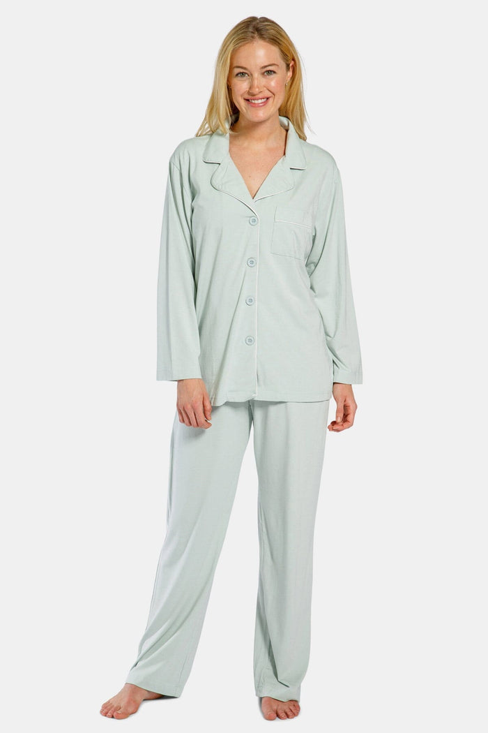 Women's Full Length Jersey Pajama Set with Gift Box Womens>Sleep and Lounge>Pajamas Fishers Finery 