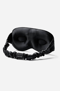 100% Organic Mulberry Silk Contoured Sleep Mask with Gift Box - NEW DESIGN Beauty>Masks Fishers Finery Black 