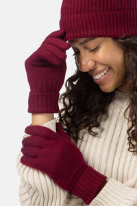 Women's 100% Pure Cashmere Gloves with Ribbed Cuff Womens>Accessories>Gloves Fishers Finery 