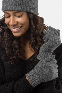 Women's 100% Pure Cashmere Gloves with Ribbed Cuff Womens>Accessories>Gloves Fishers Finery 