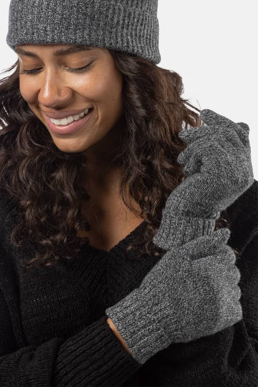 Women's 100% Pure Cashmere Gloves with Ribbed Cuff Womens>Accessories>Gloves Fishers Finery 