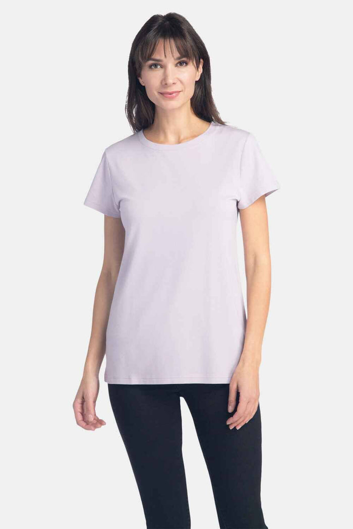 Women's Classic Fit EcoFabric™ Crew Neck Tee Womens>Casual>Top Fishers Finery Lavender Fog XS 