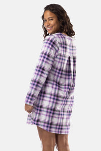 Women's EcoFlannel™ Above Knee Henley Nightshirt Womens>Sleep and Lounge>Nightgown Fishers Finery 