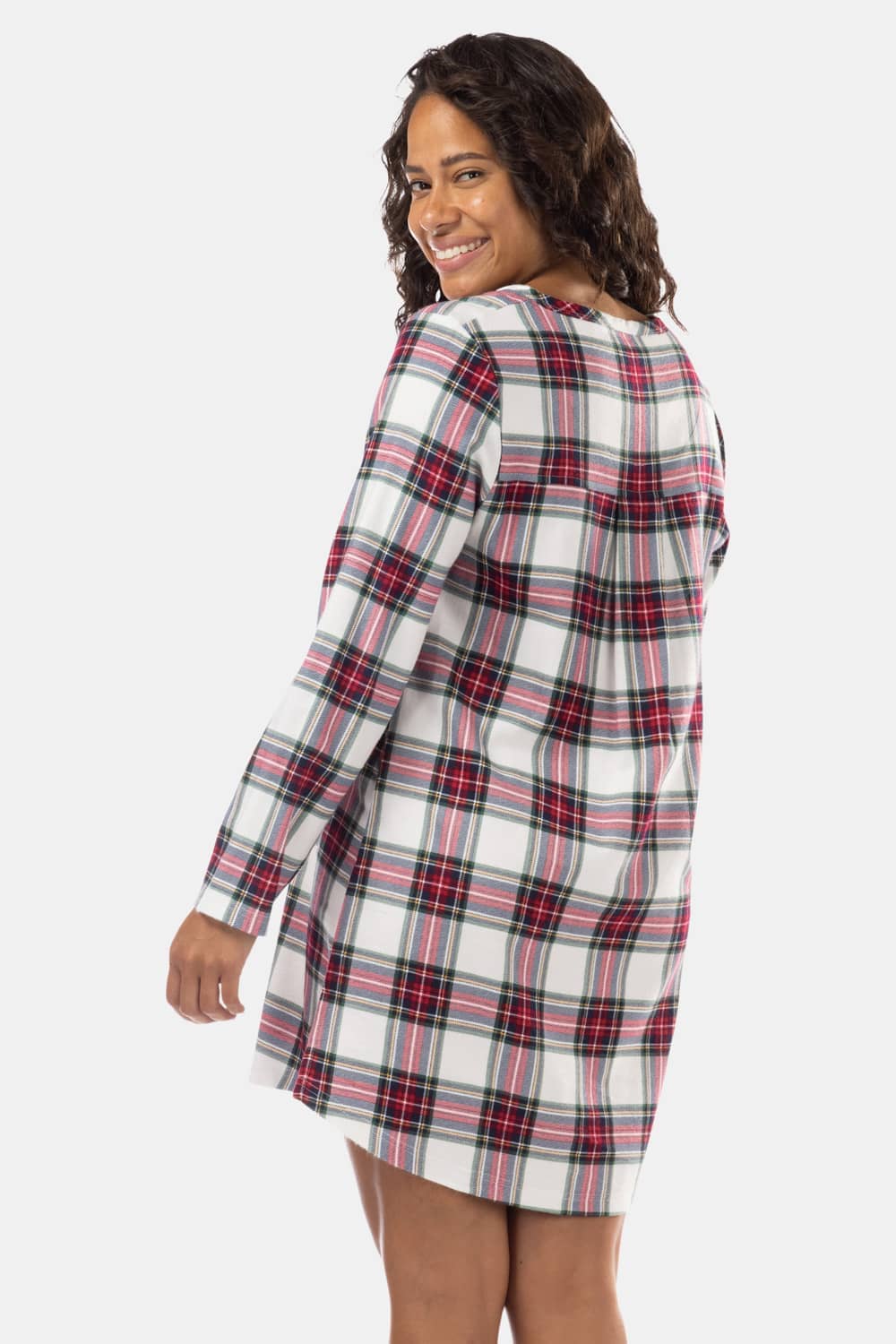 Women's EcoFlannel™ Above Knee Henley Nightshirt Womens>Sleep and Lounge>Nightgown Fishers Finery 