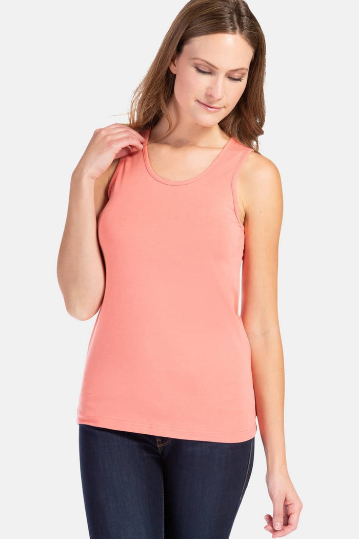 Women's Essential EcoFabric™ Tank Top Womens>Casual>Top Fishers Finery Coral X-Small 