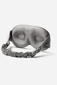 100% Organic Mulberry Silk Contoured Sleep Mask with Gift Box - NEW DESIGN Beauty>Masks Fishers Finery Silver 