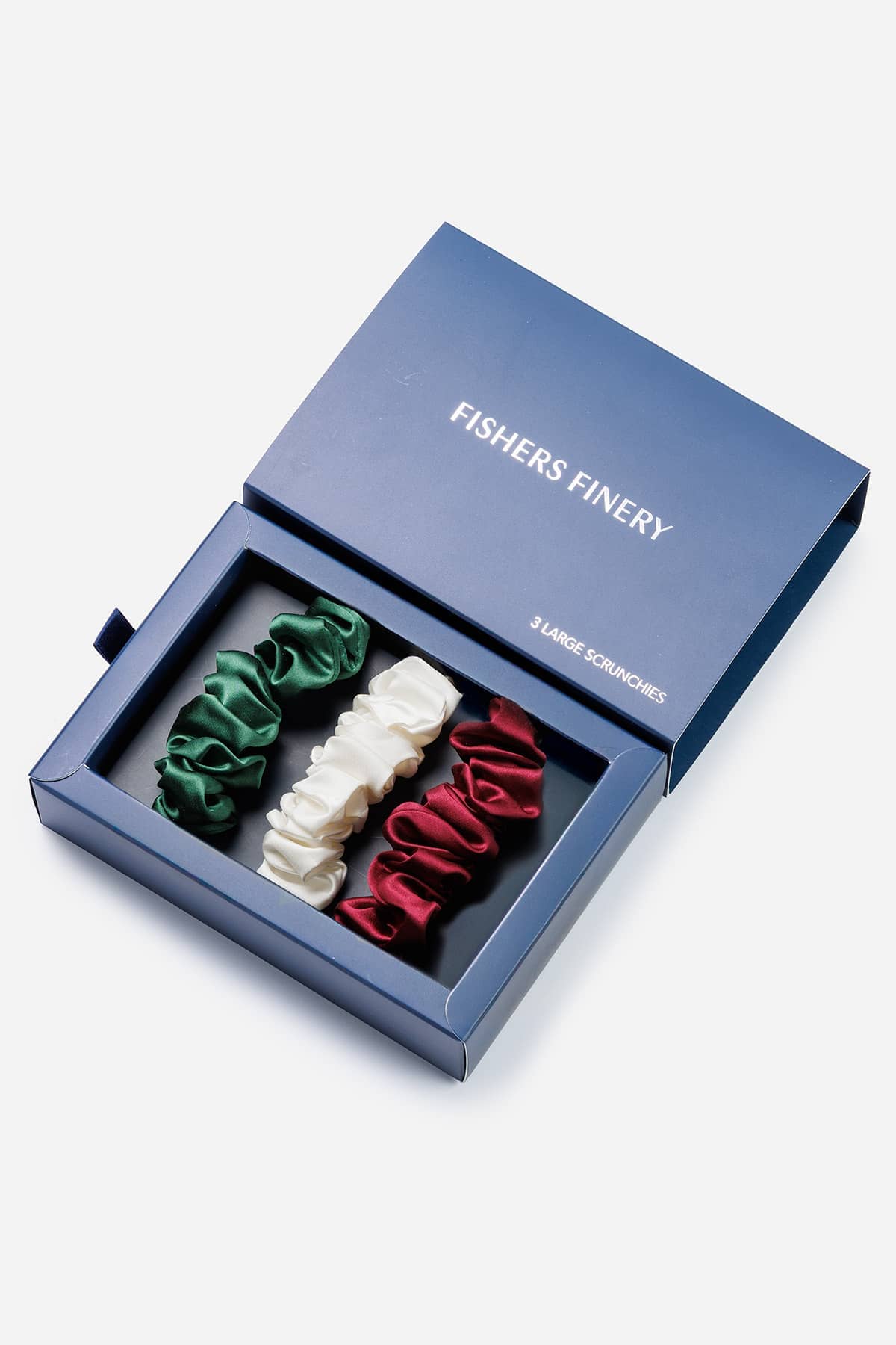 100% Pure Mulberry Silk Hair Scrunchies with Gift Box - Set of 3 Large Hair Ties Womens>Beauty>Hair Care Fishers Finery 