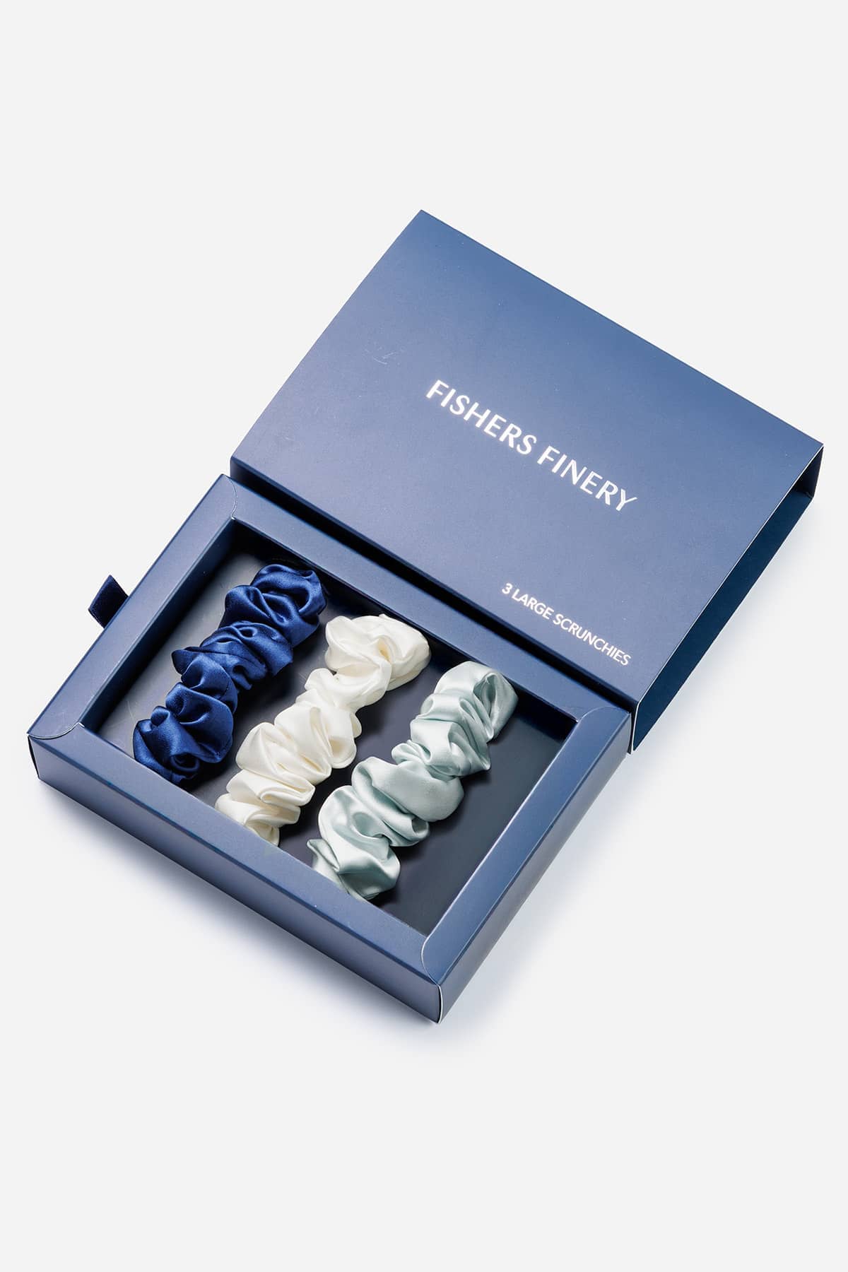 100% Pure Mulberry Silk Hair Scrunchies with Gift Box - Set of 3 Large Hair Ties Womens>Beauty>Hair Care Fishers Finery 