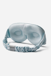 100% Organic Mulberry Silk Contoured Sleep Mask with Gift Box - NEW DESIGN Beauty>Masks Fishers Finery Misty Blue 