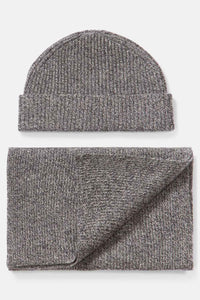 Men's 100% Pure Cashmere 2pc Rib Knit Set with Gift Box Mens>Accessories>Sets Fishers Finery 