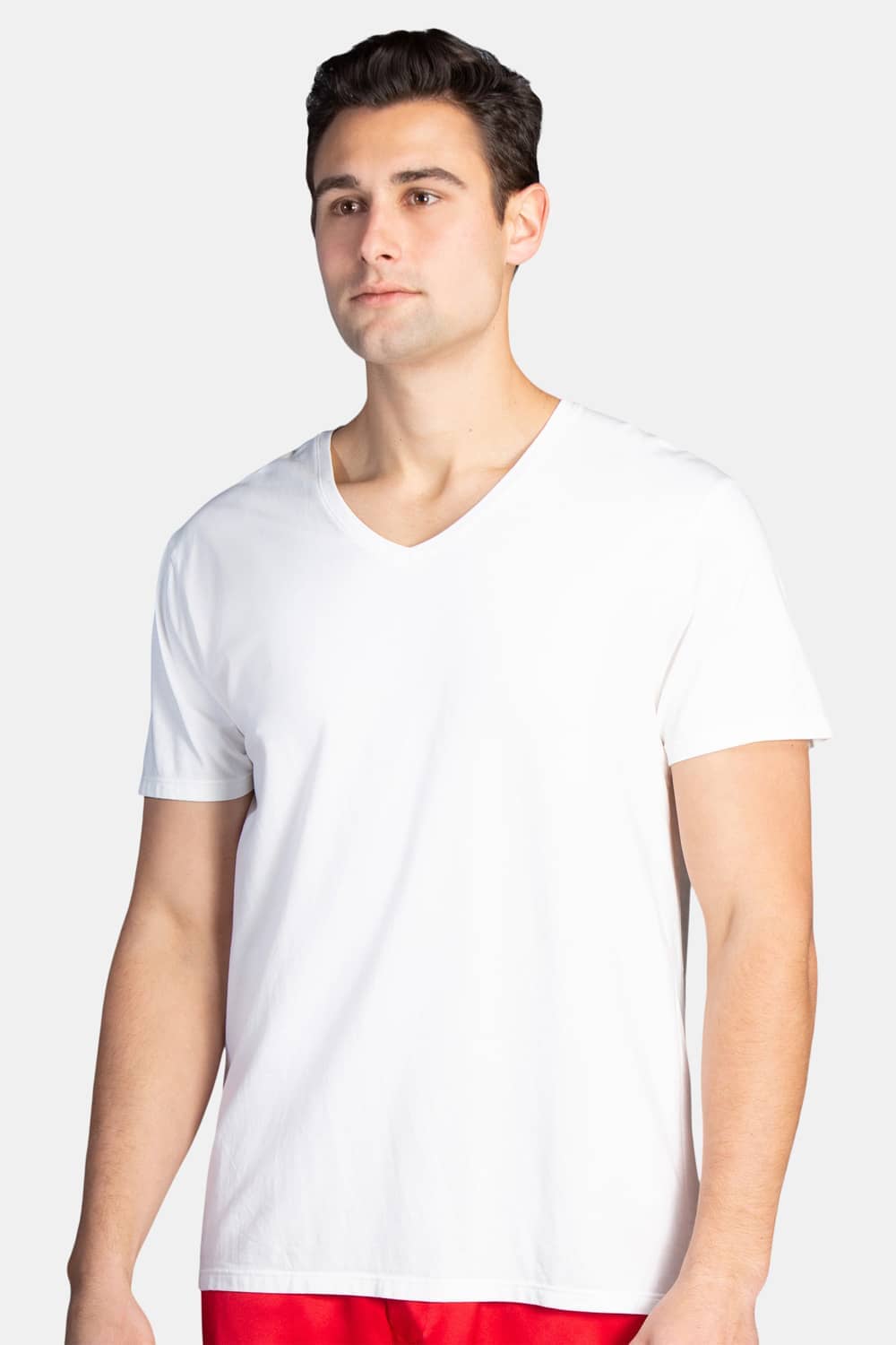 Men's Classic Fit Soft Stretch V-Neck Undershirt Mens>Casual>Tops Fishers Finery 