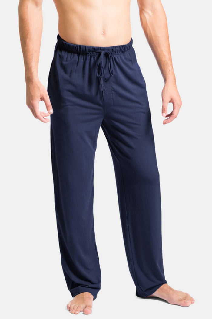 Men's Jersey Pajama Pant - All Day Comfort Mens>Sleep and Lounge>Pants Fishers Finery Navy S Regular