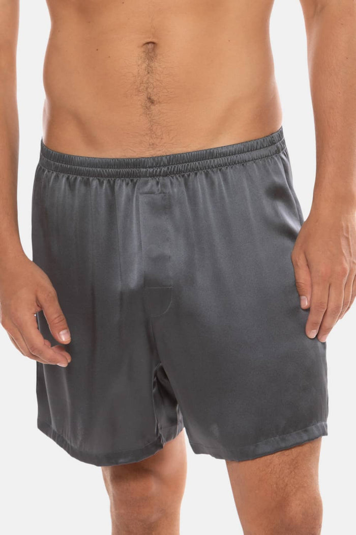 Texere Men's 100% Organic Mulberry Silk Boxer Mens>Sleep and Lounge>Boxer Fishers Finery Zinc S 