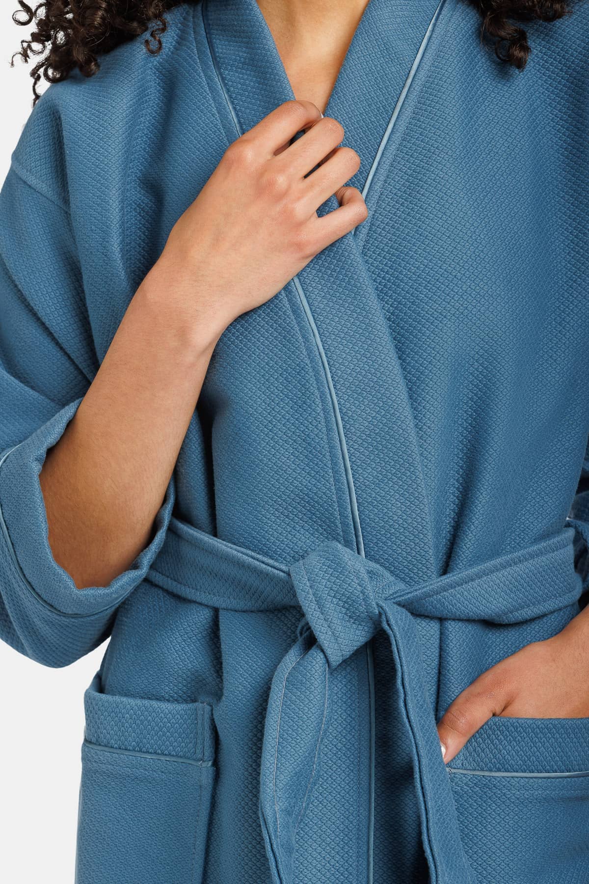 Women's Modal Kimono Resort Spa Robe with Quilted Design - NEW & IMPROVED FABRIC Womens>Sleep and Lounge>Robe Fishers Finery