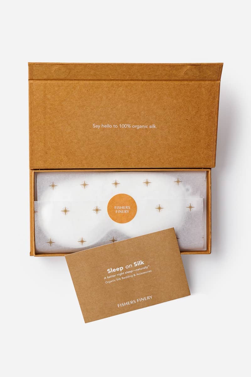 100% Organic Mulberry Silk Contoured Sleep Mask with Gift Box - NEW DESIGN Beauty>Masks Fishers Finery 