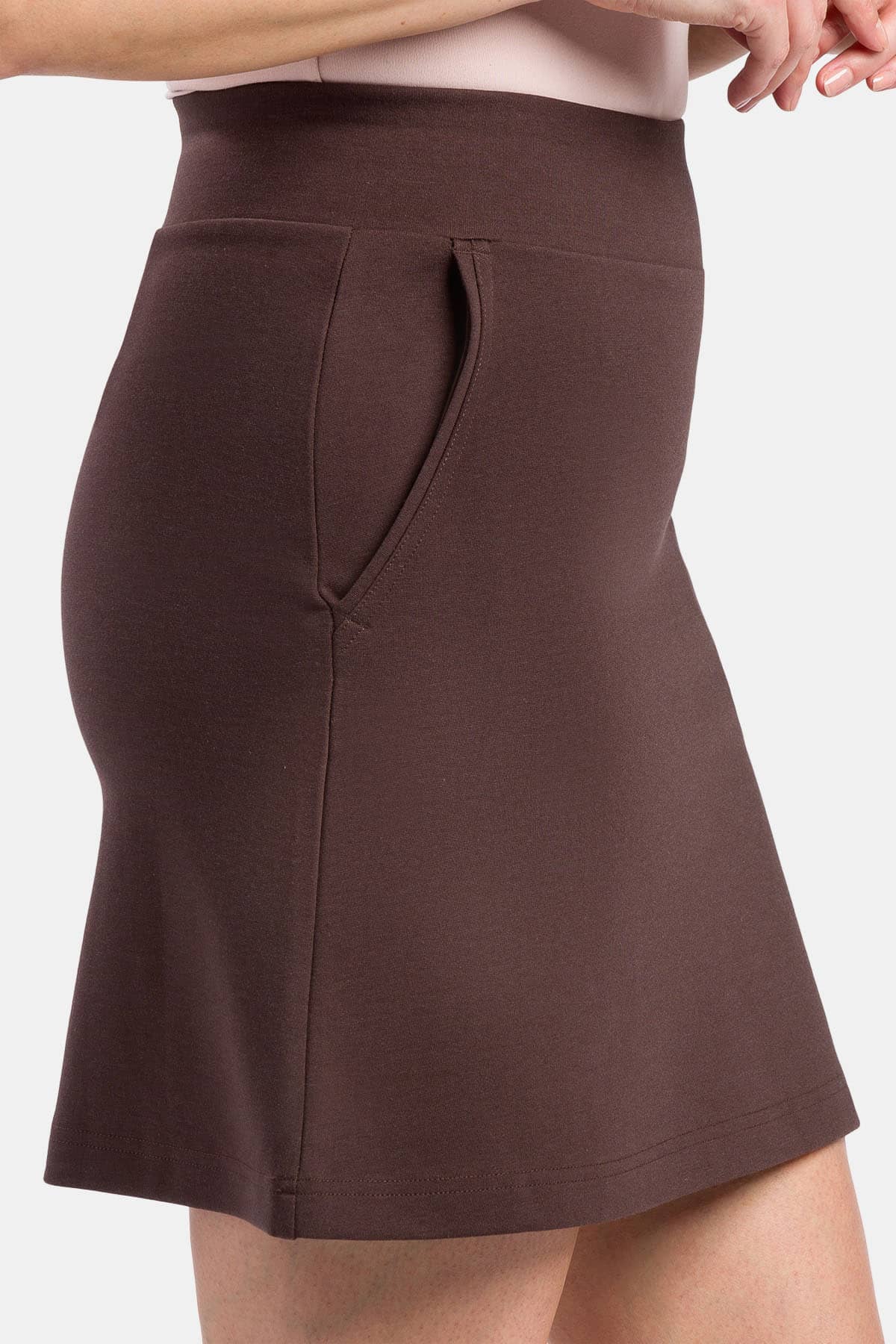 Women's Ponte Knit A-Line Skirt with Pockets Womens>Skirt Fishers Finery 