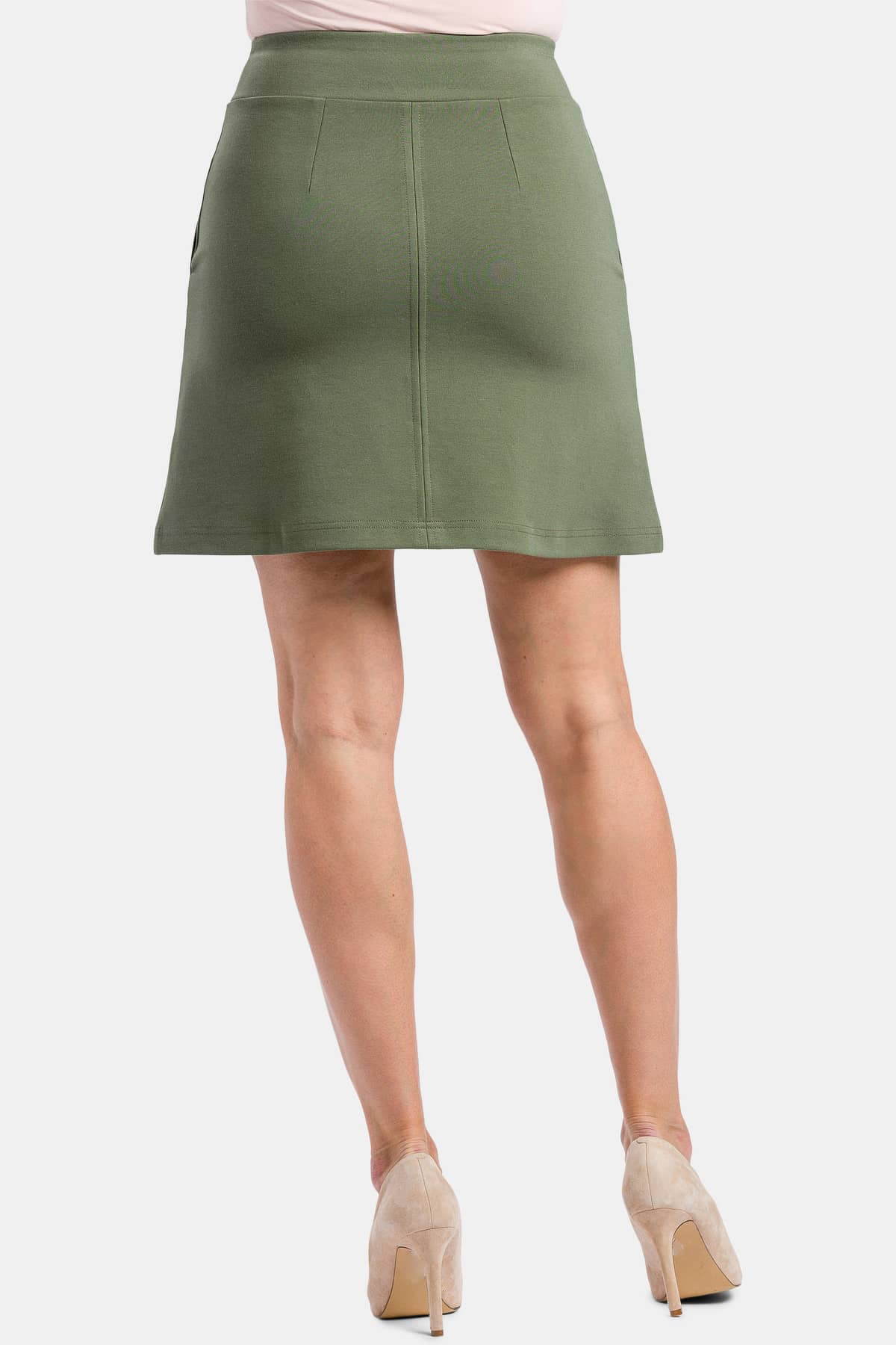 Women's Ponte Knit A-Line Skirt with Pockets Womens>Skirt Fishers Finery 