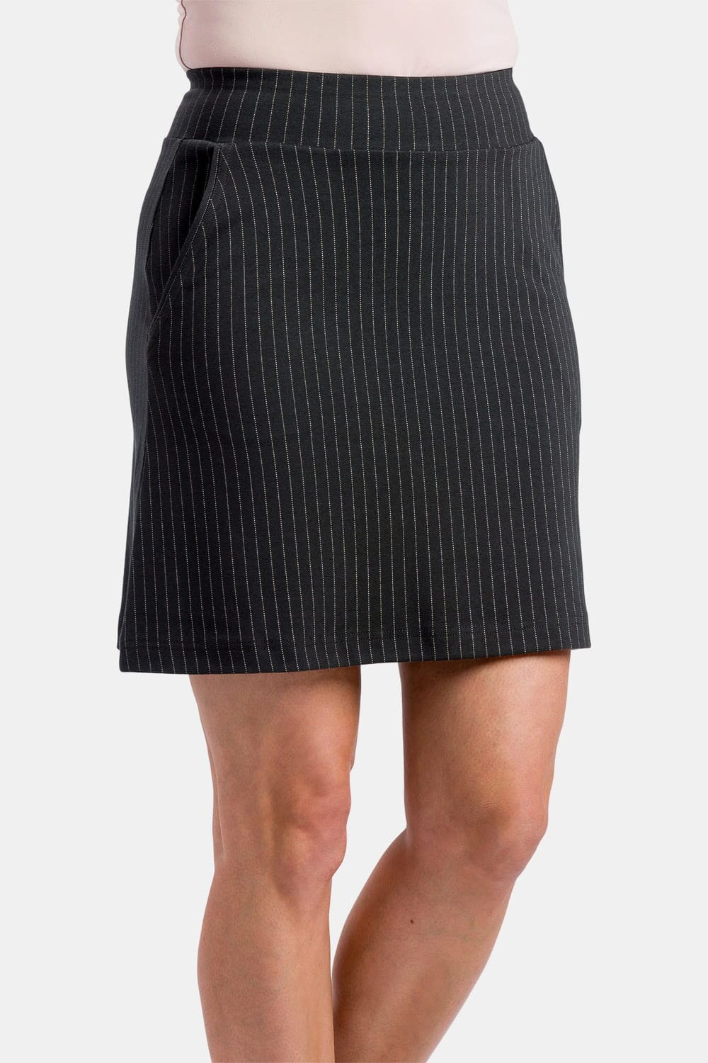 Women's Ponte Knit A-Line Skirt with Pockets Womens>Skirt Fishers Finery 