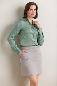 Women's Ponte Knit A-Line Skirt with Pockets Womens>Skirt Fishers Finery 