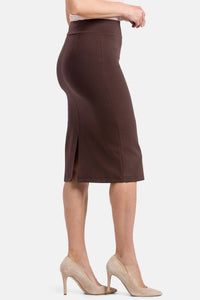 Women's Ponte Knit Midi Length Pencil Skirt Womens>Skirt Fishers Finery 