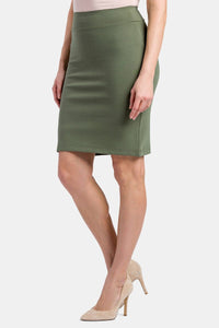 Women's Ponte Knit Pull-On Pencil Skirt Womens>Skirt Fishers Finery 