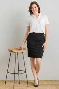 Women's Ponte Knit Pull-On Pencil Skirt Womens>Skirt Fishers Finery 