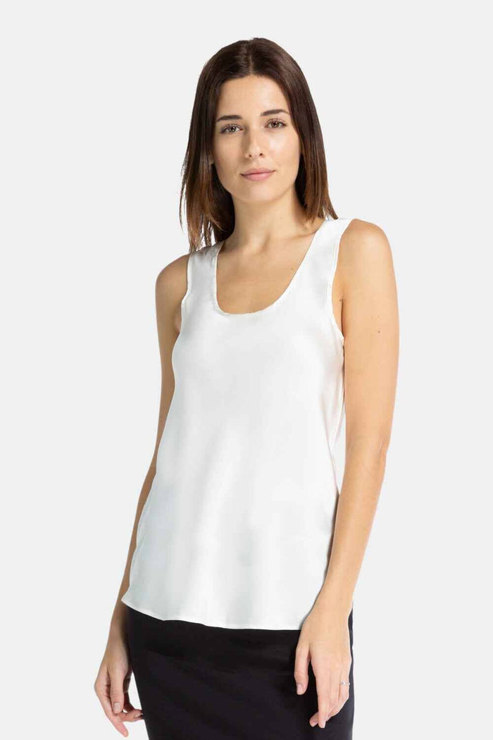 Women's 100% Pure Mulberry Silk Camisole Womens>Casual>Top Fishers Finery Ivory XS 