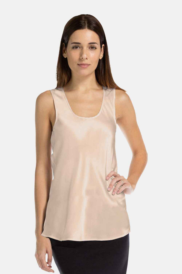 Women's 100% Pure Mulberry Silk Camisole Womens>Casual>Top Fishers Finery Taupe XS 