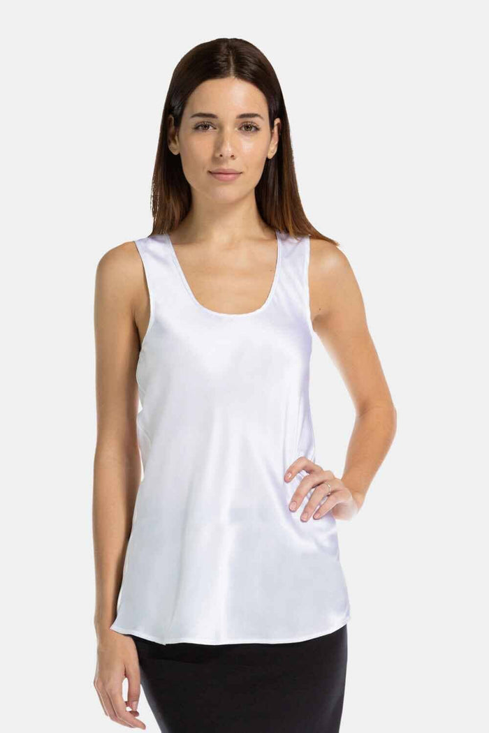 Women's 100% Pure Mulberry Silk Camisole Womens>Casual>Top Fishers Finery Pure White XS 