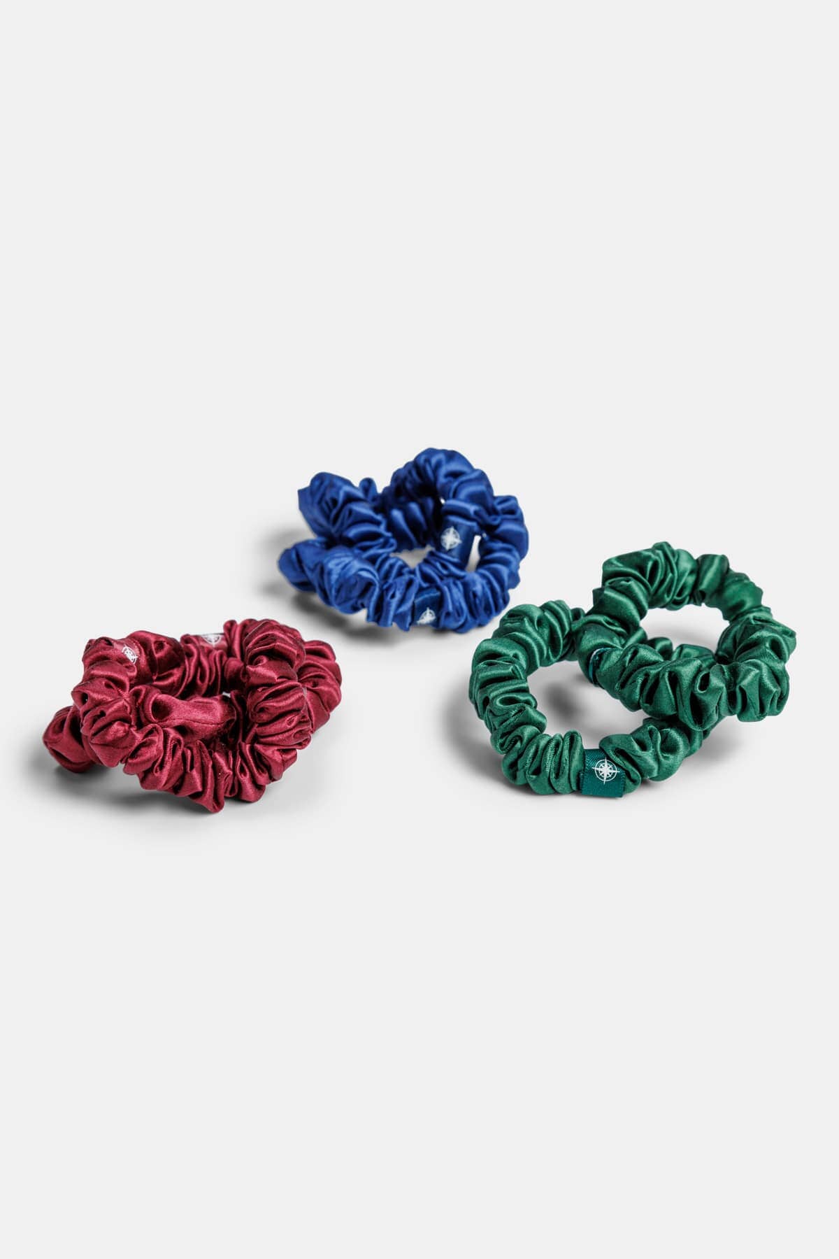 Silk Hair Scrunchies | Sets of 6 Skinny Scrunchies | Fishers Finery