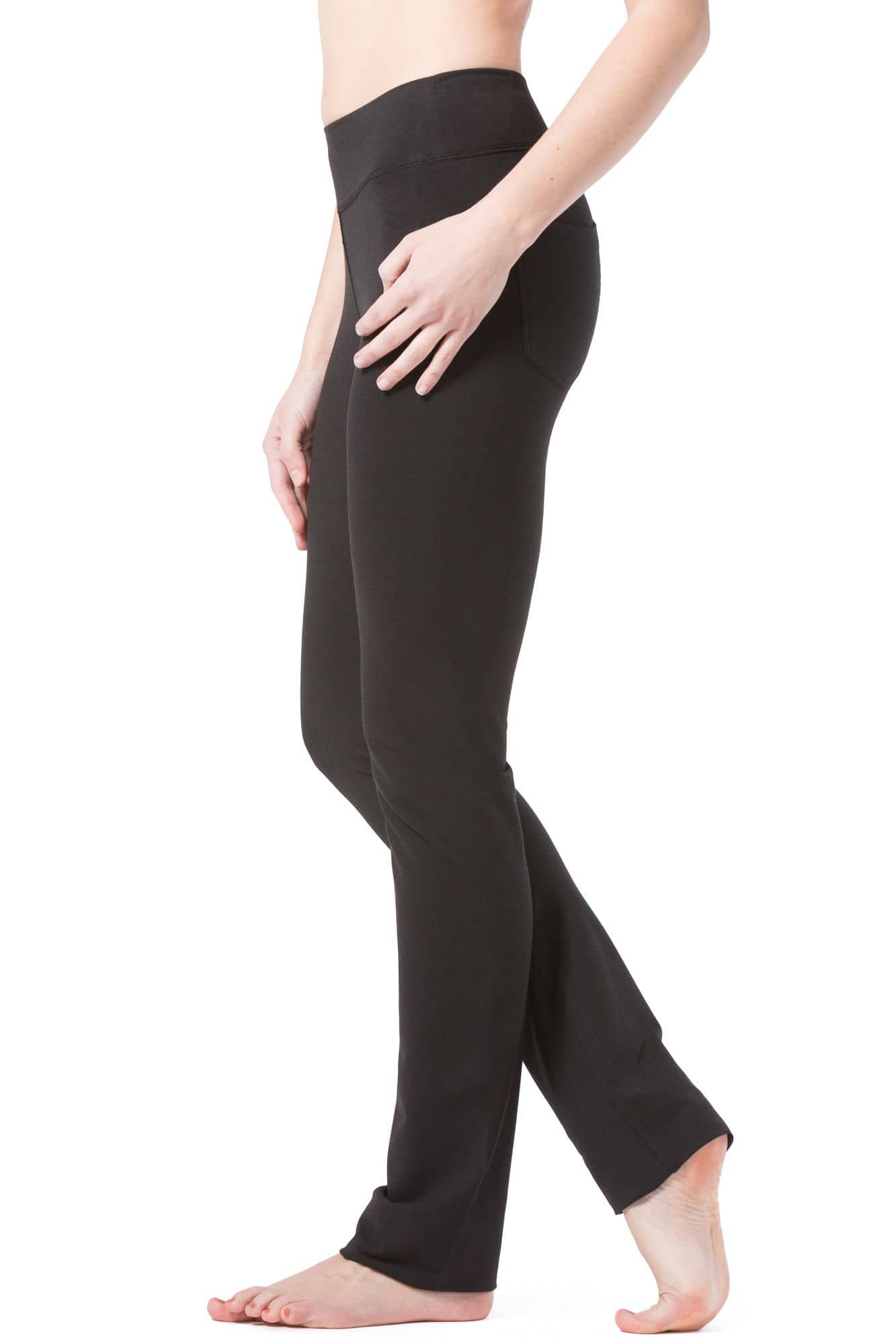  Petite Womens Straight Leg Yoga Pants Workout Pants Slim  Fit,27,Charcoal,Size L