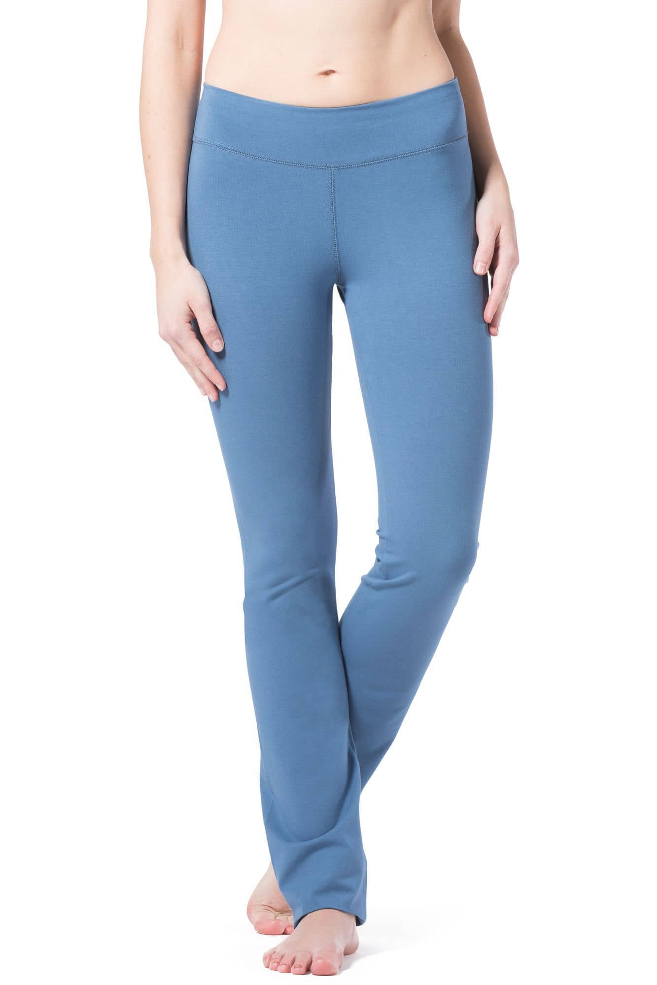 Womens Stretchy Soft Eco-friendly Bamboo Yoga Pants Wide-legged Multiple  Pockets