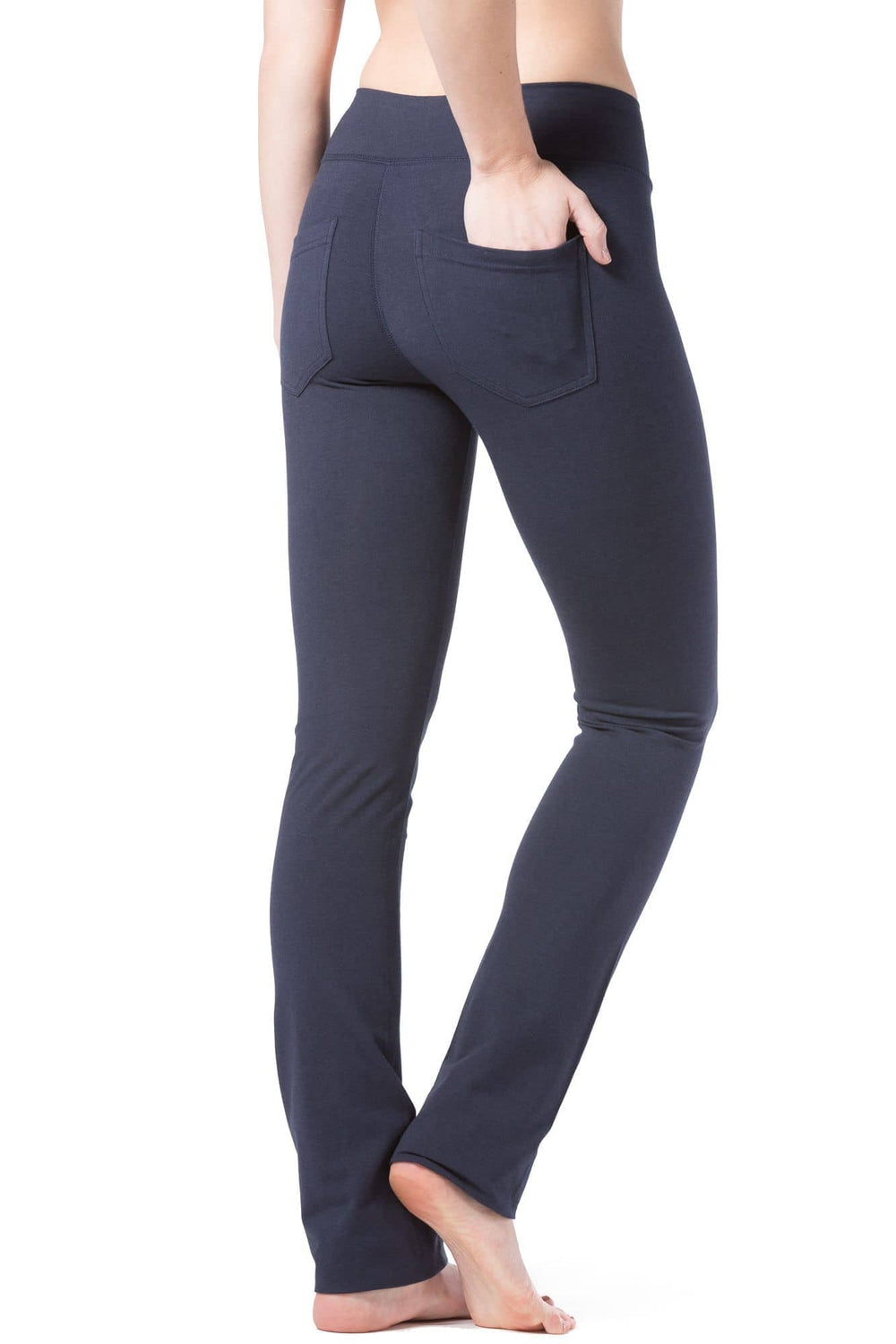 Straight Leg Yoga Pants with Pockets | Athleisure | Fishers Finery