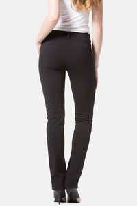 Women's Ponte Knit Pull-On Slim Straight Leg Work Pant - NEW & IMPROVED FIT Womens>Pants Fishers Finery 