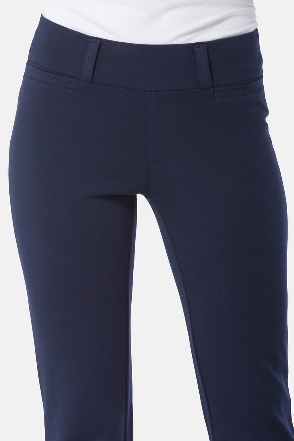 Women's Ponte Knit Pull-On Slim Straight Leg Work Pant - NEW & IMPROVED FIT Womens>Pants Fishers Finery 