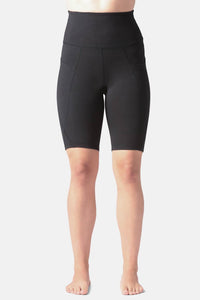 Women's EcoFabric™ Super High-Rise Active 9" Biker Short Womens>Activewear>Yoga Pants Fishers Finery Black X-Small 