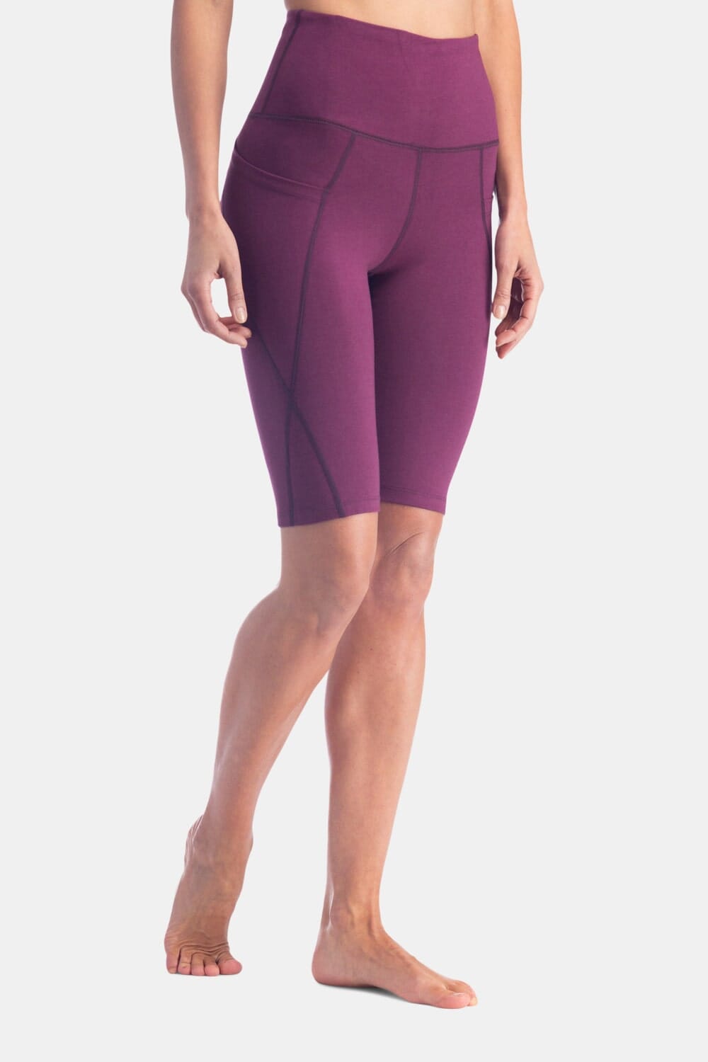 Women's EcoFabric™ Super High-Rise Active 9" Biker Short Womens>Activewear>Yoga Pants Fishers Finery Wine X-Small 