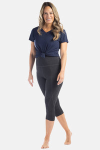 Women's EcoFabric™ Super High-Rise Active 18" Capri Womens>Activewear>Yoga Pants Fishers Finery Heather Gray X-Small