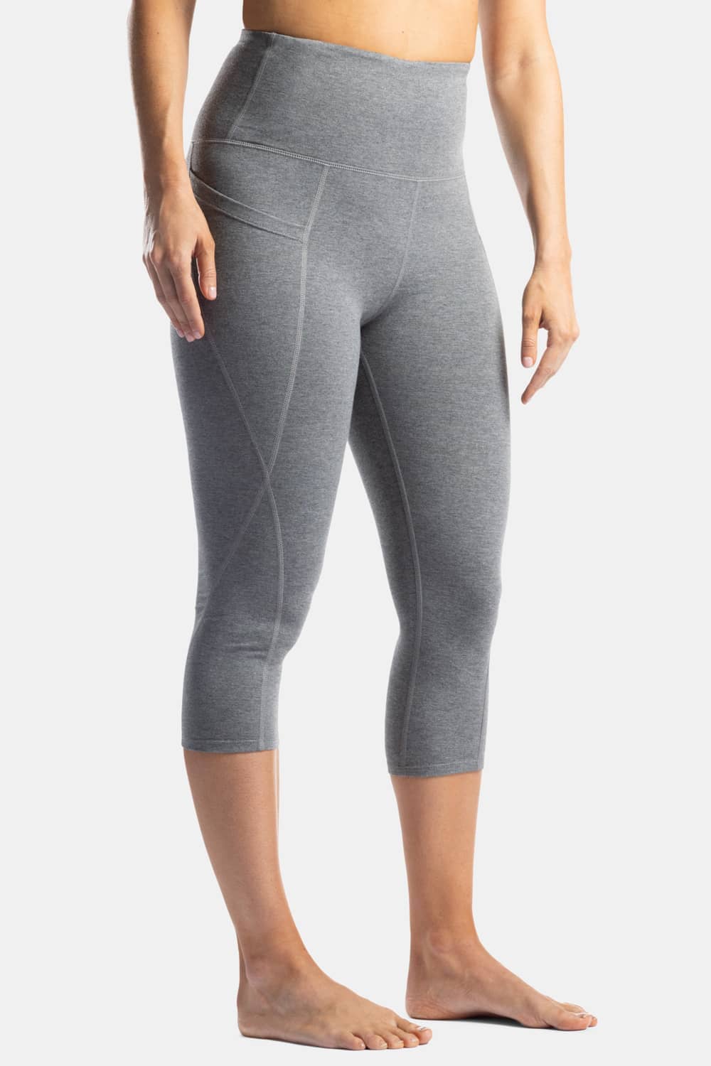 Women's EcoFabric™ Super High-Rise Active 18" Capri Womens>Activewear>Yoga Pants Fishers Finery Light Heather Gray X-Small 