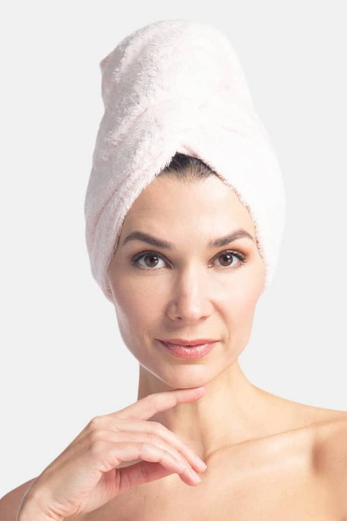 Women's Terry Cloth Head / Hair Wrap Womens>Spa>Hair Towel Fishers Finery Heavenly Pink Single