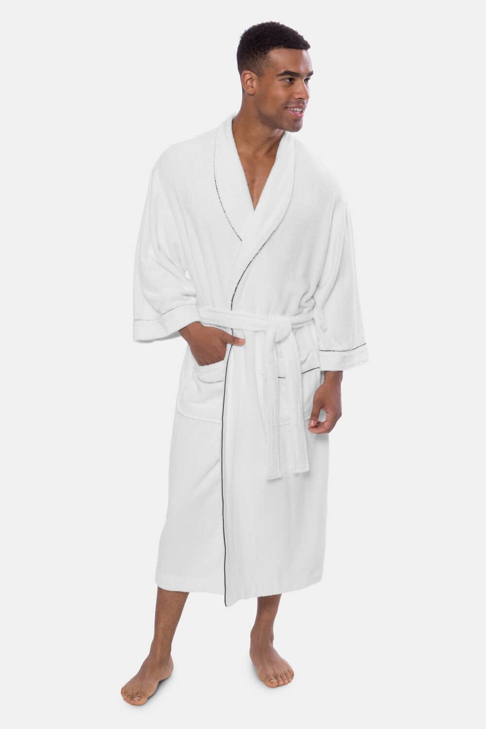 Texere Men's Terry Cloth Bathrobe Mens>Sleepwear>Robe Fishers Finery White S/M 